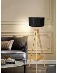 Fekete állólámpa 1xE27/40W/230V