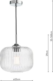 Dar Lighting modern függeszték demarius króm dardem0108