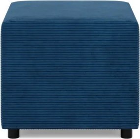 Zeus puff, kordbársony, 50x50, kék