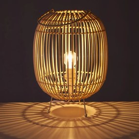 Natúr színű rattan asztali lámpa rattan búrával (magasság 30,5 cm) Natural Way – Casa Selección