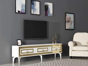 TV asztal/szekrény Pemava 2 (fehér + arany) . 1095407