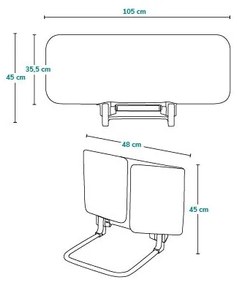 Lionelo - Ágyra szerelhető biztonsági korlát LORA sötétszürke
