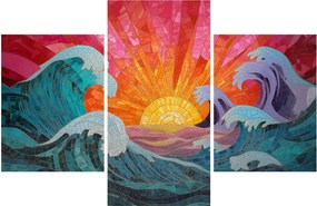 Kép - Hullámmozaik (90x60 cm)