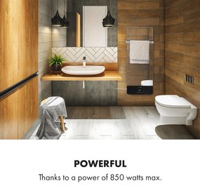 Klarstein Hot Spot Crystal Reflect Smart, infravörös hősugárzó, 850 W, alkalmazás, időzítő, tükör