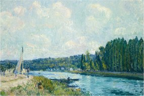 Kép - Alfred Sisley, The Banks of the Oise, reprodukciók (90x60 cm)