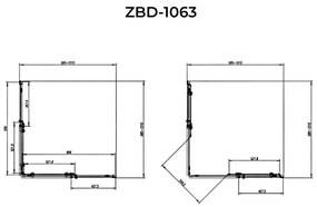 Belver Duo zuhanykabin 100x100, 195cm, 6mm, két ajtós modell