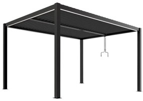 LUXE pergola 4x4m antracit LED világítással