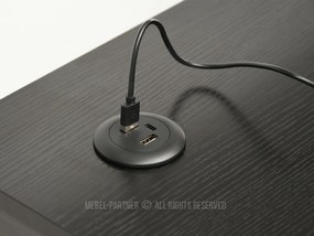 PC asztal Osto 100 (fekete fa + fehér). 1109818
