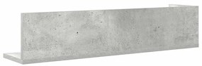 2 db betonszürke szerelt fa fali polc 75 x 16,5 x 16,5 cm