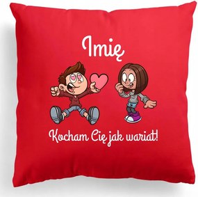 Párna 40x40cm Szeretlek, mint egy őrült Név Valentin nap Többféle Minta