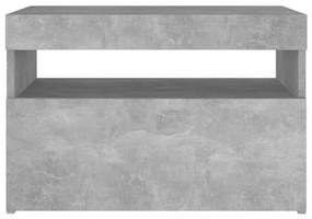betonszürke TV-szekrény LED-lámpákkal 60 x 35 x 40 cm