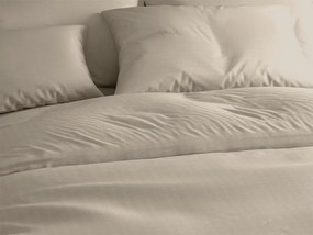 Pamut ágynemű krepp hatással LUXERA szürkésbarna szállodai zseb II. osztály Ágyneműhuzat mérete: 70 x 90 cm | 140 x 200 cm