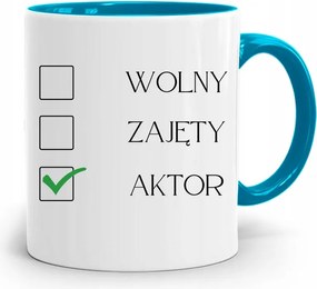 Színésznőnek Bögre Kék Születésnapi Ajándék fényképes nyomtatással