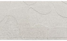 Világosszürke gyapjú szőnyeg 133x190 cm Morphic Botanica – Agnella