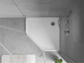 Mexen Flow ötszögletű slim zuhanytálca 80 x 80 cm, fényes fehér - 46P108080