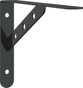 vidaXL 4 db fekete rozsdamentes acél polctartó 23,5x2,5x15,5 cm