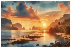 Kép - Kilátás a partról (90x60 cm)