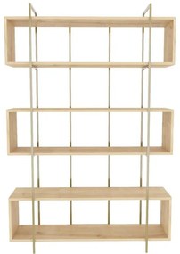 könyvespolc Bruti - Oak, Gold
