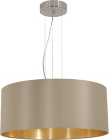 EGLO 31607 MASERLO Ernyős Függesztett Lámpa Nikkel, Taupe, Arany E27 IP20