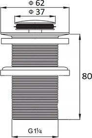 Mexen zárható mosdó lefolyó kör, ClickClack, kis dugó, túlfolyó nélkül, Arany, 79915-50