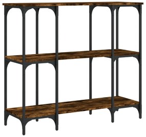 füstös tölgy színű szerelt fa tálalóasztal 102x35x90 cm