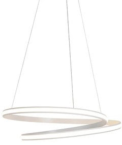 Modern fĂŒggĆlĂĄmpa fehĂ©r 74 cm beĂ©pĂtett LED-del, dimmerrel - Rowan
