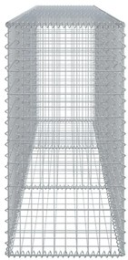horganyzott vas gabion kosár fedéllel 300 x 50 x 100 cm