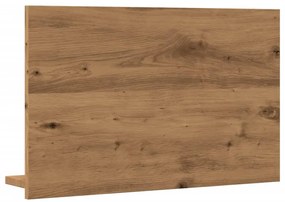 kézműves tölgy szerelt fa tükrös fürdőszobaszekrény 60x11x37 cm