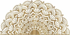 Modern, félig fából készült mandala falra | MENSIS