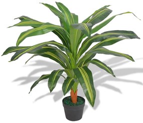 műsárkányfa virágcseréppel 90 cm zöld