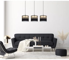 Csillár zsinóron LIMA 3xE27/60W/230V arany/fekete