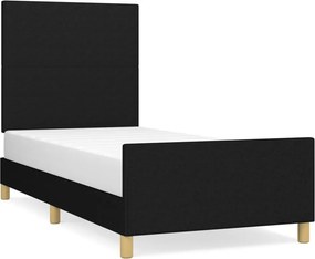 vidaXL ágykeret matrac nélkül fekete 90x200 cm szövet