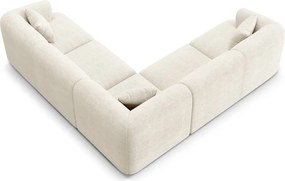 Bézs kordbársony sarokkanapé Campi – Cosmopolitan Design