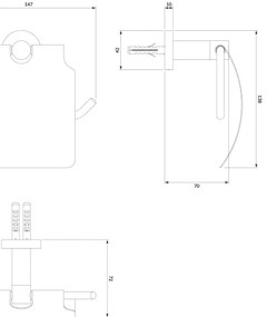 OMNIRES MP60520CR - WC-papír tartó MODERN PROJECT fényezett króm