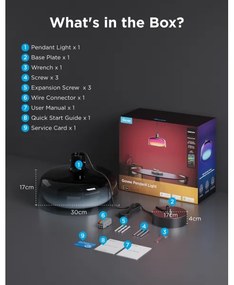 Govee - LED RGBICWW Fényerőszabályozható kábeles csillár LED/21W/230V matt Wi-Fi