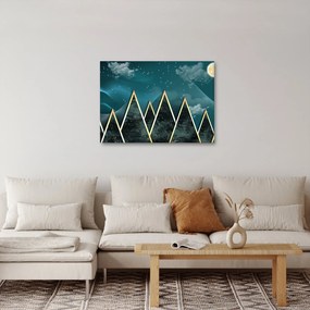 Kép - telihold az arany hegyek felett (70x50 cm)