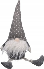 Manó szürke gyapjú és filc sapkával