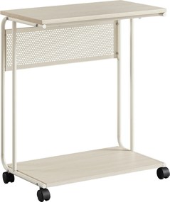 C-alakú kerekes oldalasztal 55x34x66cm bézs