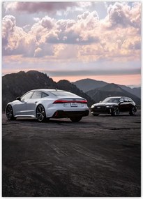 Poszterek 50x70 Fehér Audi RS7 Autó