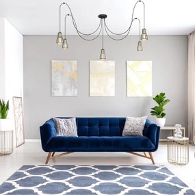 Csillár zsinóron TUBE LONG 5xE27/15W/230V fekete/arany