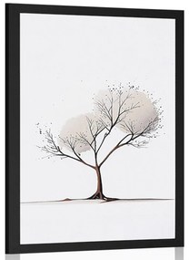 Plakát minimalista fa levelek nélkül
