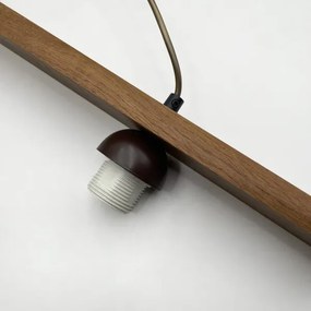 Kábeles függőlámpa AIDA 2xE27/15W/230V átm. 35 cm tölgy/raffia