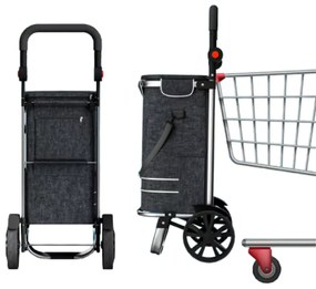 Jurhan EASY bevásárlótáska kerekekkel, 50l, fekete