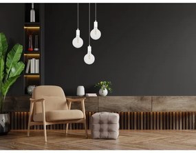 Csillár zsinóron MIROS 3xE27/60W/230V kerek fehér