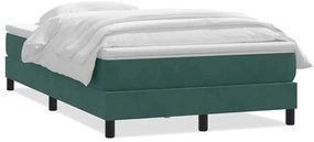 vidaXL sötétzöld bársony rugós ágy matraccal 120x220 cm