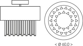 Brilagi - VERVE mennyezeti lámpatest 6xE14/40W/230V, átmérő 60 cm, fekete