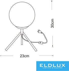UNIVERSO Asztali lámpa 1xG9 max.10w D230x300mm IP20