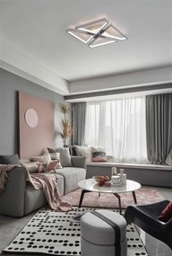 Searchlight 36520SI - LED dimmelhető mennyezeti lámpatest QUATRO LED/29W/230V 40x40 cm