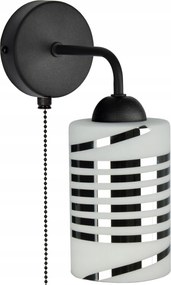 Üveg fali lámpa Króm kapcsolóval