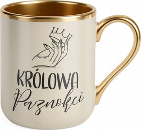 Prémium Bögre Arany Ekrü Köröm Királynő Köröm stylist Ajándék